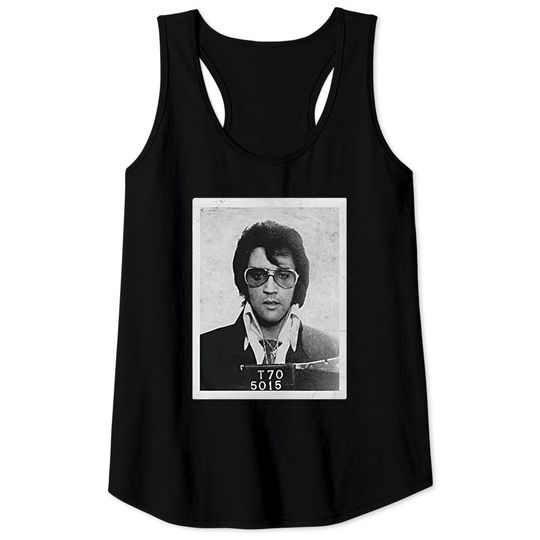 Popfunk Classic Elvis Presley Mugshot Poster Tank Tops