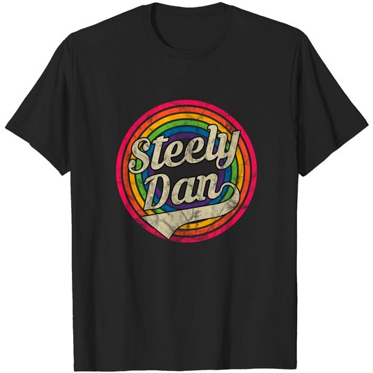 Steely Dan - Retro Rainbow Faded-Style - Steely Dan - T-Shirt
