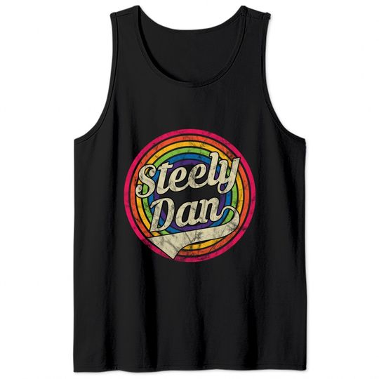 Steely Dan - Retro Rainbow Faded-Style - Steely Dan - Tank Tops