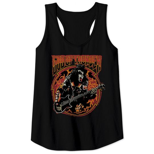 Kiss-Band Tank Tops 2 Side Rock Band God-Of-Thunder-Album Anniversary Fan Gift
