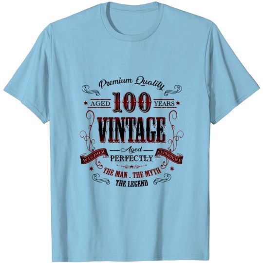 Discover 100Th Birthday Gift Idea For Vintage 100 Years Old T Shirt