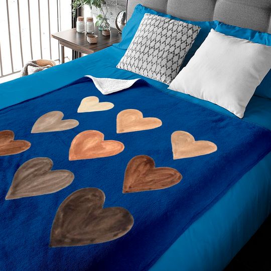 Melanin Hearts Social Justice Equality Unity Protest Baby Blanket