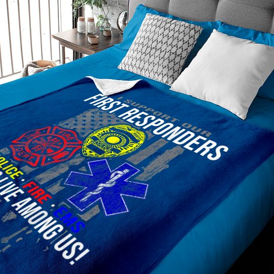 Discover I Support First Responders Baby Blanket