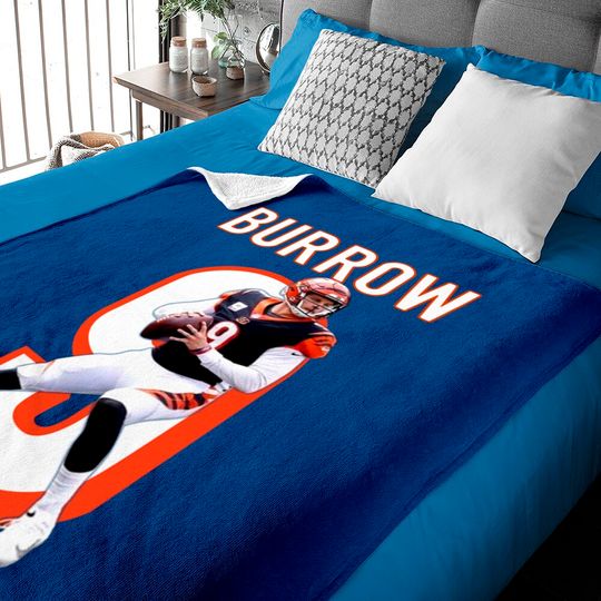 Cincinnati Bengals Joe Burrow Black Men Baby Blankets