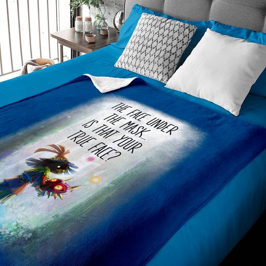 Zelda Majora's Mask Is That Your True Face Portrait Baby Blankets