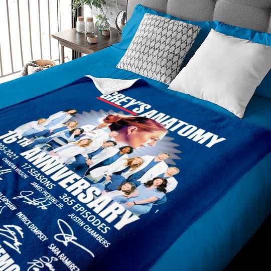 The Grey’s Anatomy 16th Anniversary 2005 2021 Signatures Thanks For The Memories Baby Blankets