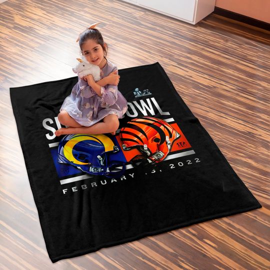 Cincinnati Bengals vs. Los Angeles Rams Super Bowl LVI Matchup Baby Blankets