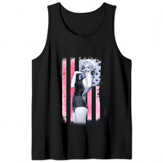 Marilyn Monroe USA Bathing Suit Pose Tank Tops