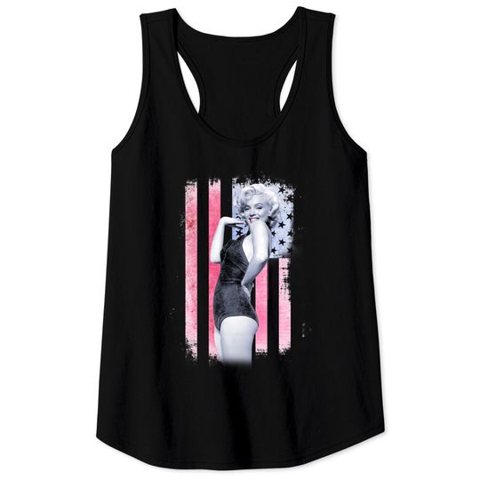 Marilyn Monroe USA Bathing Suit Pose Tank Tops