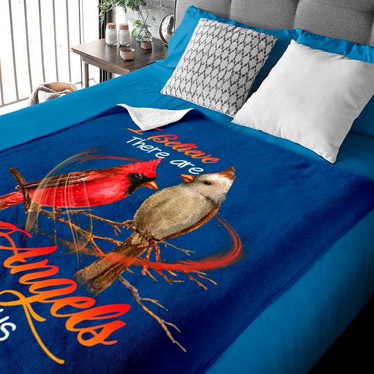 I Believe There Are Angels Among Us Cardinal Baby Blankets