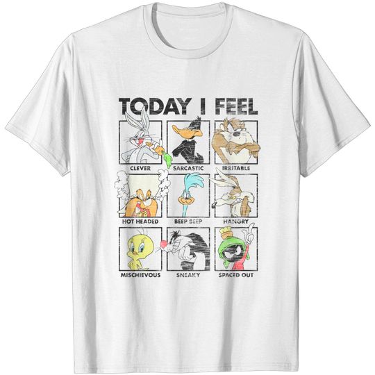 Cartoon T-Shirt Looney Tunes Group Shot Today I Feel Panels
