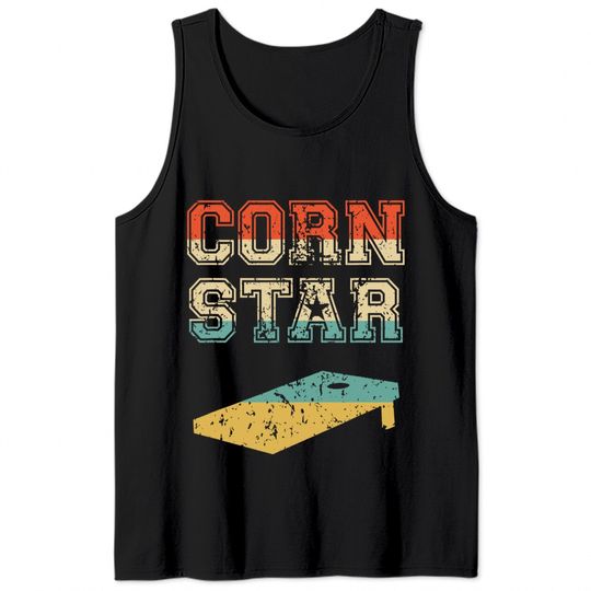 Corn Star Funny Cornhole Tournament Tank Tops