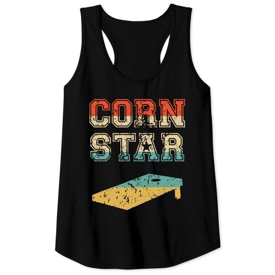 Corn Star Funny Cornhole Tournament Tank Tops
