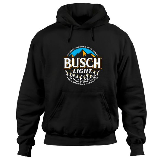 Light Beer Beer Proudly Brewed with Corn Circle Logo Hoodies