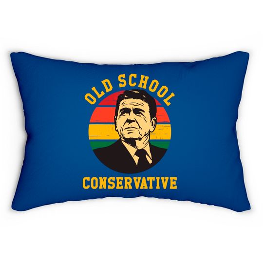 Funny Ronald Reagan Old School Conservative Lumbar Pillows
