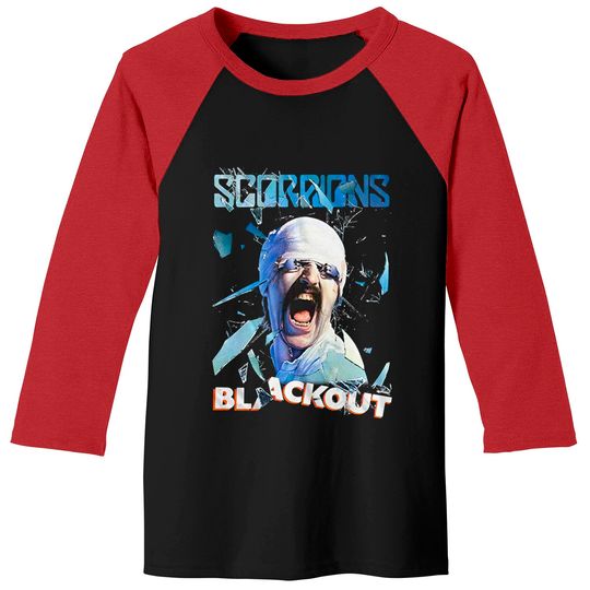Scorpions German Rock Band Blackout Baseball Tees