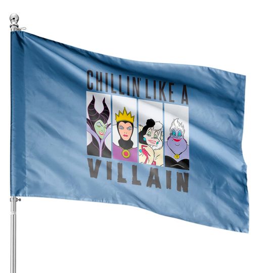 Witches House Flags Disney: Villain Gang: Ursula,Evil Queen,Cruella,Maleficent