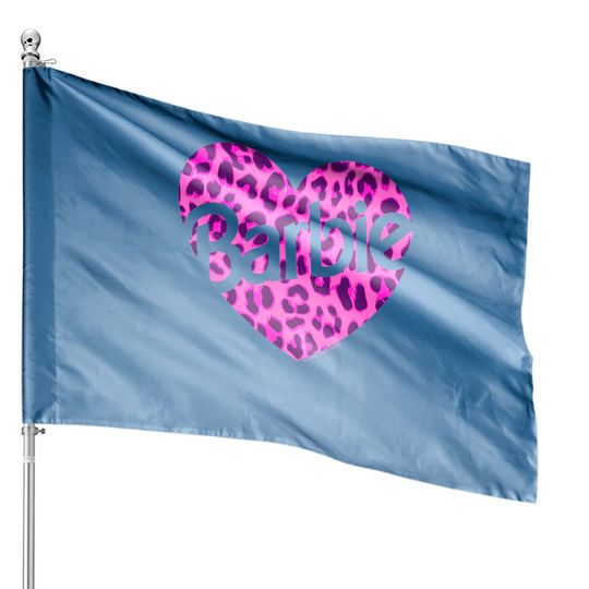 Barbie House Flags Barbie Leopard Heart Logo