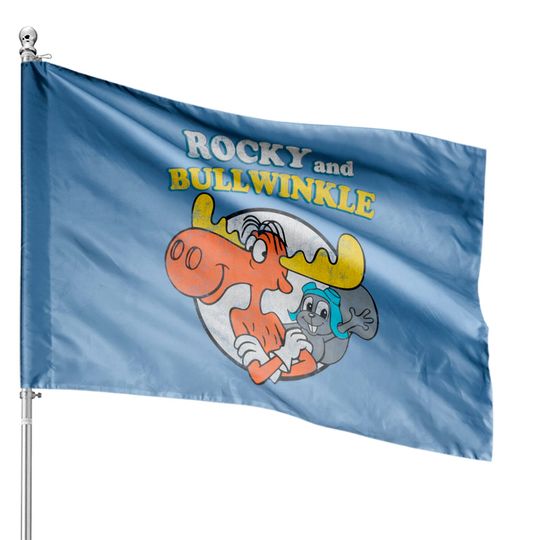 Rocky and bullwinkle Vintage - Bullwinkle - House Flags