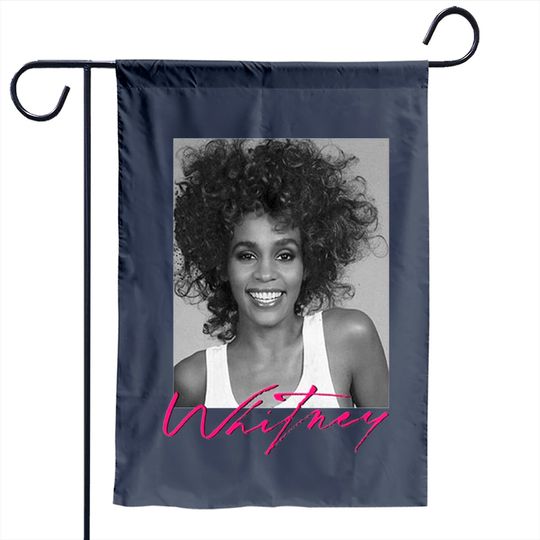 Whitney Houston Smile Photograph Garden Flag