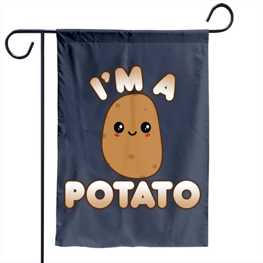 Funny Potato Costume Cute Kawaii Style Smiling I'm A Potato Garden Flag