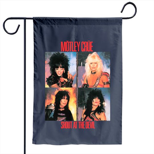 Motley Crue Shout At The Devil Song Graphic Garden Flag