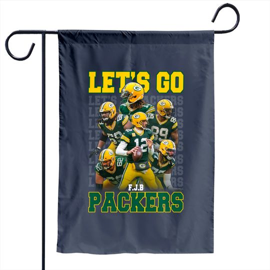 Let's Go Packers Garden Flag
