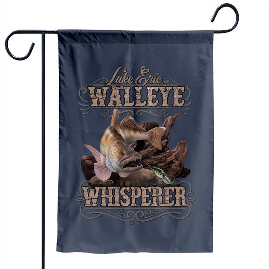Lake Erie Walleye Whisperer Vintage Fishing Garden Flag