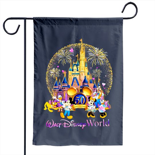 50th Anniversary Walt Disney World Zip Garden Flag