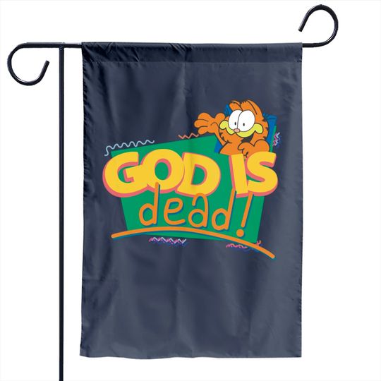 (garfield) God Is Dead - Garfield - Garden Flag