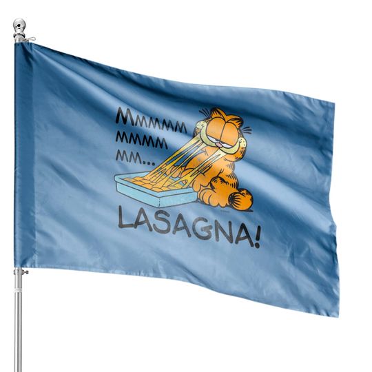 Garfield Mmm Lasagna House Flags