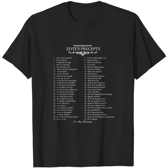 The 57 Precepts of Zote - Hollow Knight - T-Shirt