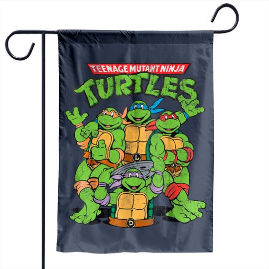 Teenage Mutant Ninja Turtles Classic Retro Logo Garden Flag