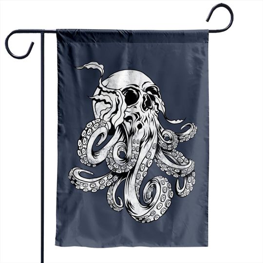 Octopus Skull Monster Kraken Cthulhu Skull Garden Flag