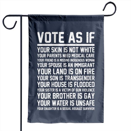 Vote As If | Registered Voter Election Day Gift Garden Flag