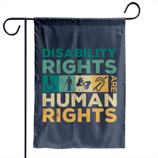 Cool Disability Rights Are Human Rights Support Caregivers Garden Flag