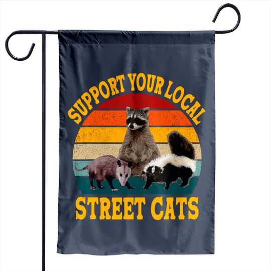 Vintage Your Local Street Cats, Opossum Lover-opossum Gift Garden Flag