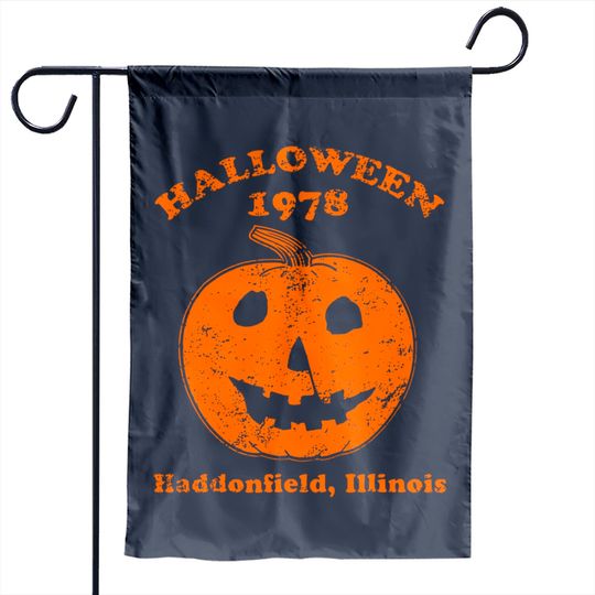 Visit Haddonfield Yimoya Pumpkin Halloween 1978 Vintage Horror Movie Michael Myers Garden Flag