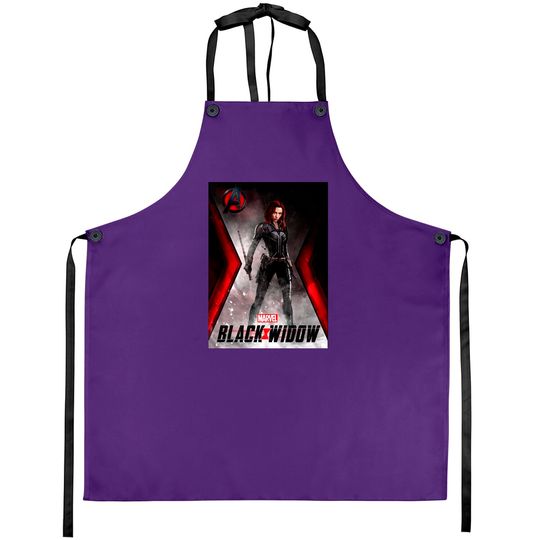 Avengers Black Widow Movie Poster Aprons