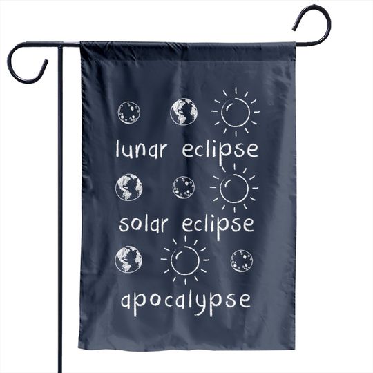 Lunar Solar Eclipse and Apocalypse Science Garden Flags