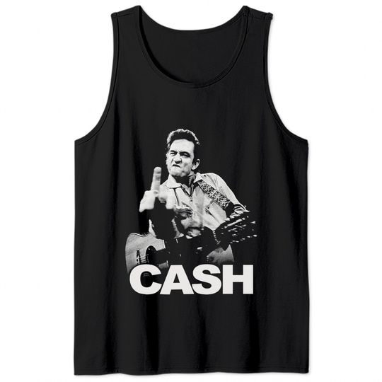 Johnny Cash Middle Finger Tank Tops