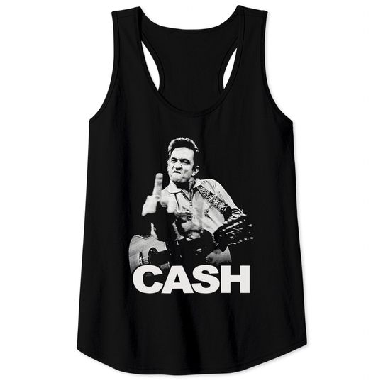Johnny Cash Middle Finger Tank Tops