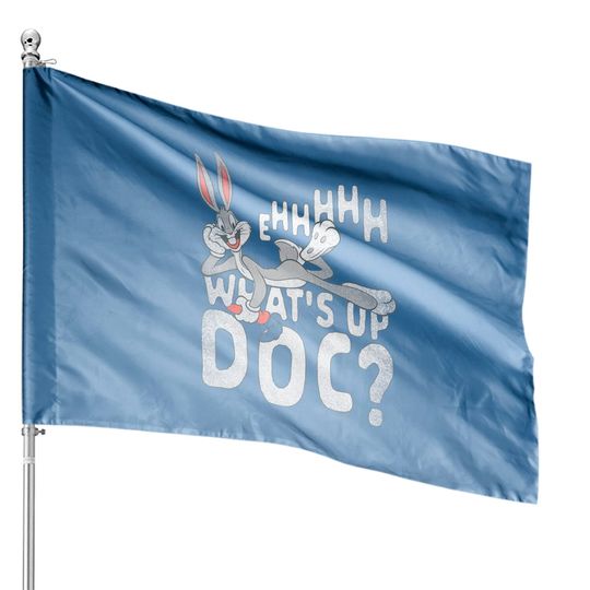 Looney Tunes Bugs Bunny Whats Up Doc? House Flag