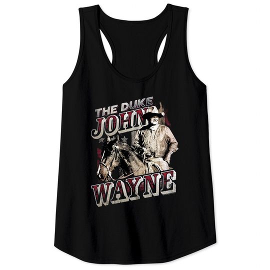 John Wayne American Legend Hollywood Actor The Duke on Horse Tank Tops