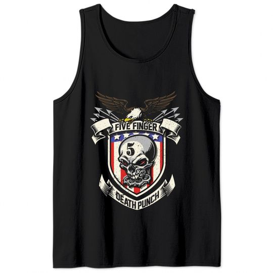 Five Finger Death Punch American Shield Tank Tops