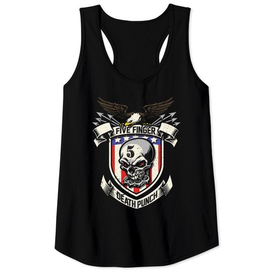 Five Finger Death Punch American Shield Tank Tops