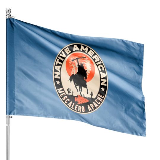 Mescalero Apache Strong Native American Indian Tribe Pride House Flags