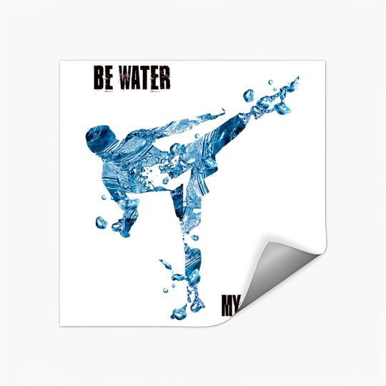 Bruce Lee Quote Be Water My Friend Sticker