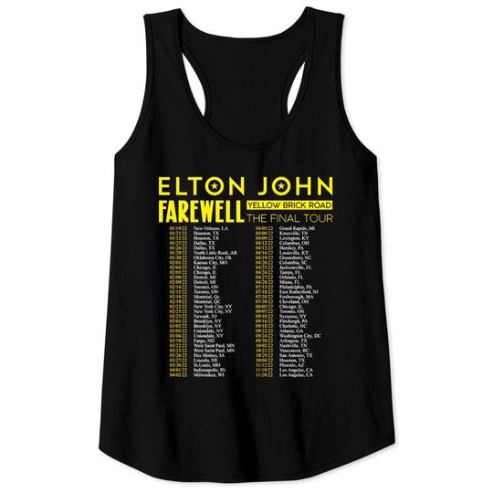 Elton John Farewell Tour 2022 Tank Tops