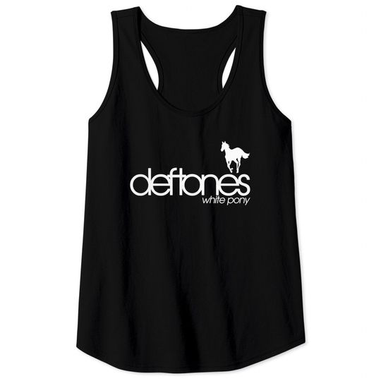 Deftone White Pony Tank Tops